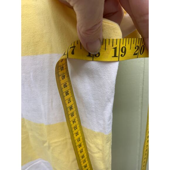 Abercrombie & Fitch Yellow Striped White Moose Logo Muscle Polo V-neck SS Size S - Picture 5 of 6